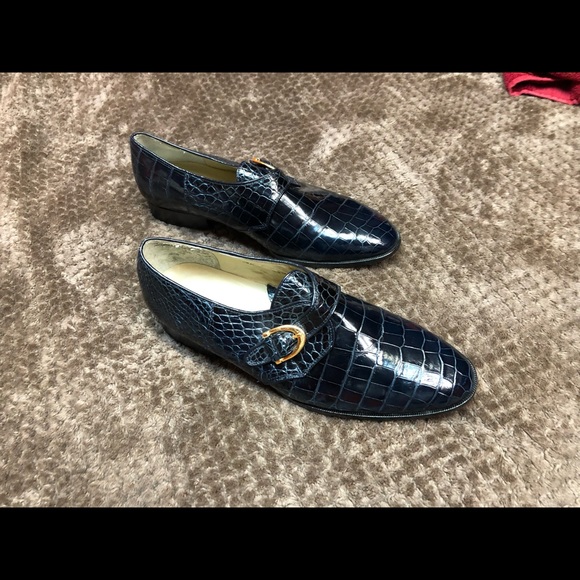 Blue alligator shoes - Picture 2 of 3